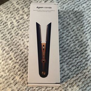 Dyson Corrale story straightener in Prussian blue/rich copper